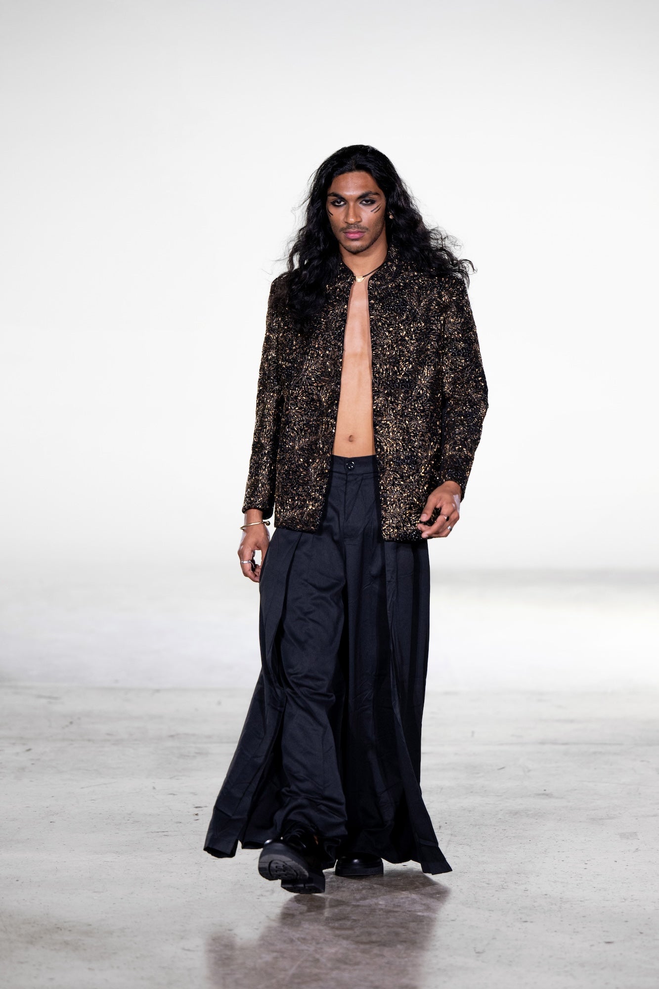 Jewel Code – Encrusted Jewel-Tone Jacket Set | Rivesse