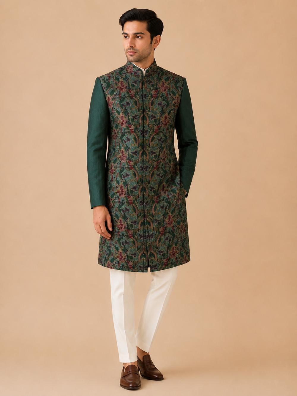 Green Maze Sherwani