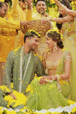 Green Mirror Kurta