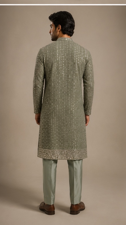 Green Mirror Kurta