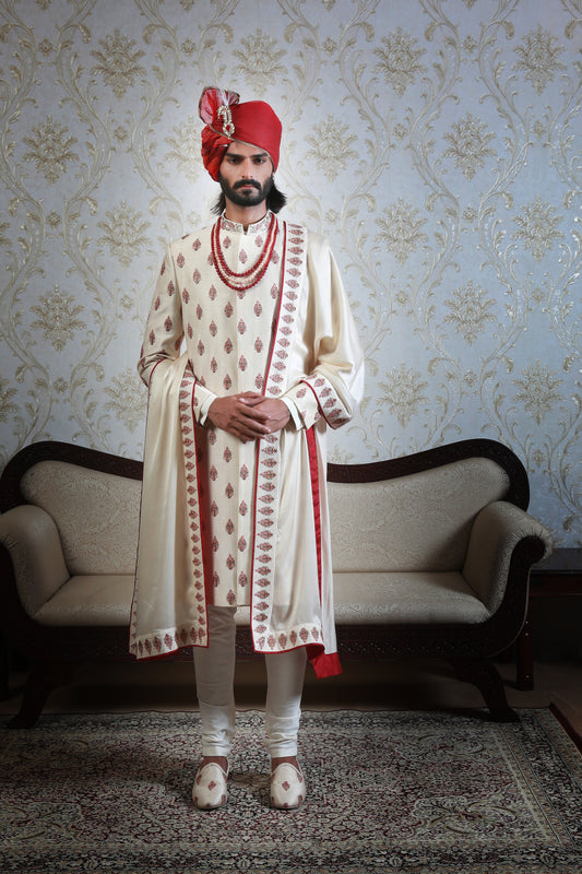 Baby Pink Blossom Sherwani