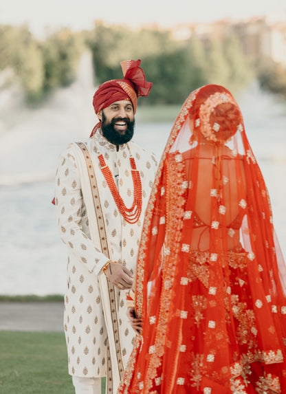 Ivory Blossom Sherwani