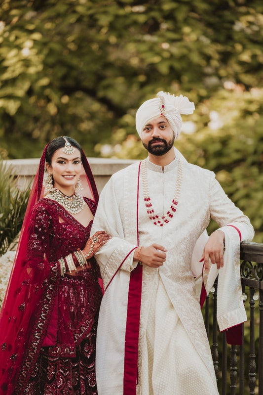 Ivory Jamewar Sherwani