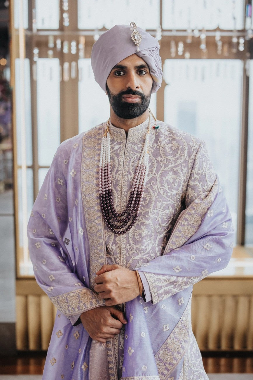 Lavender Dream Majesty Embroidered Sherwani