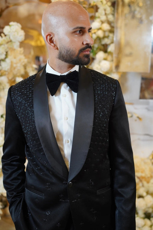 Black Star Gazing Tuxedo (Three Piece Tuxedo)
