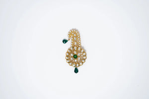 Green Gleaming Jewel Pin