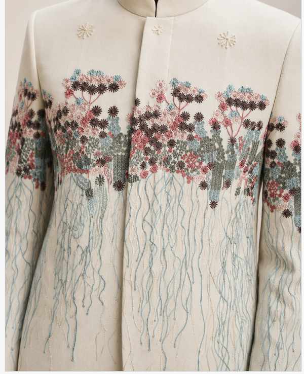 Petal Cascade Indowestern Set detail view