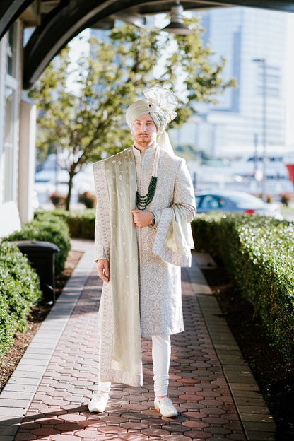 Sage Green Majesty Sherwani