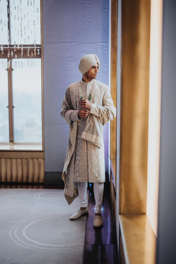 Sage Green Majesty Sherwani