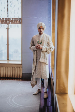 Sage Green Majesty Sherwani