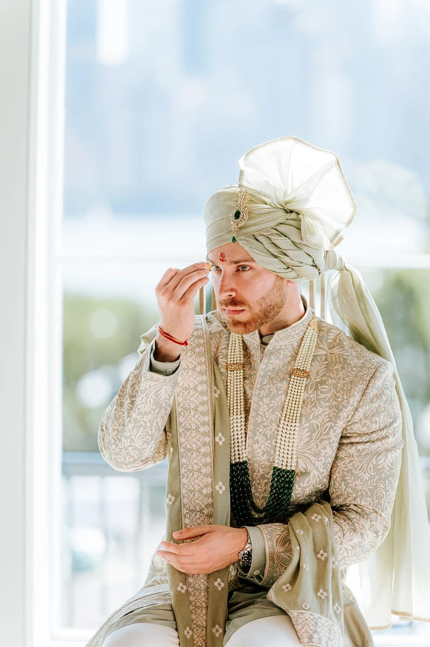 Sage Green Majesty Sherwani