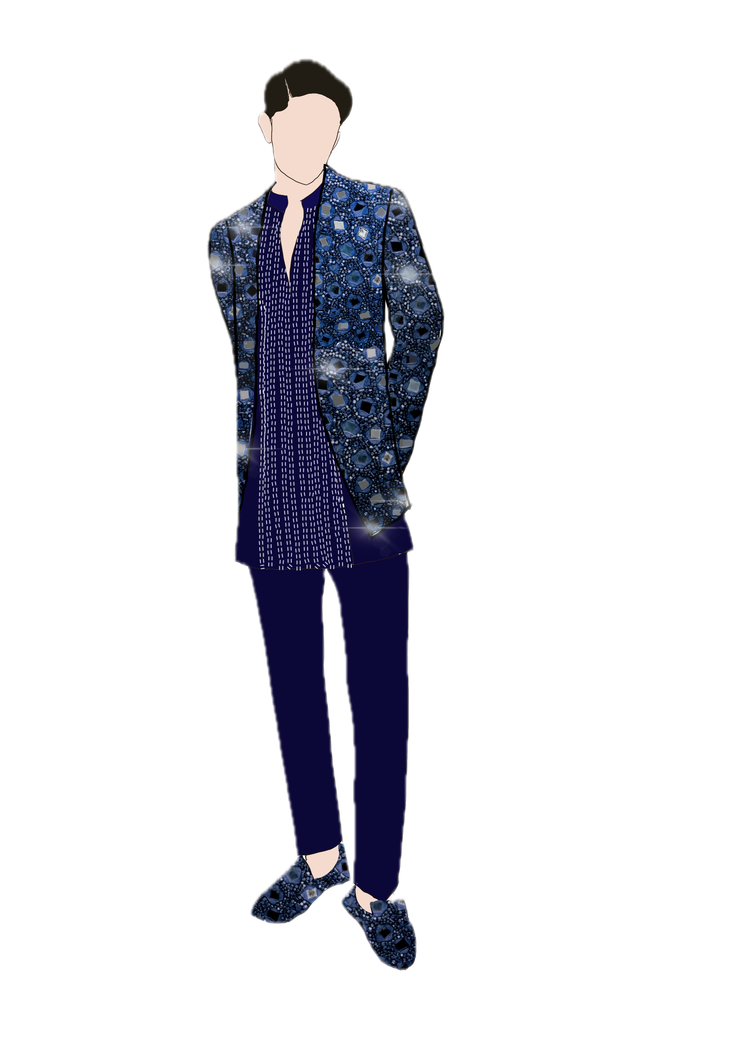 Sangeet Outfit Illustration
