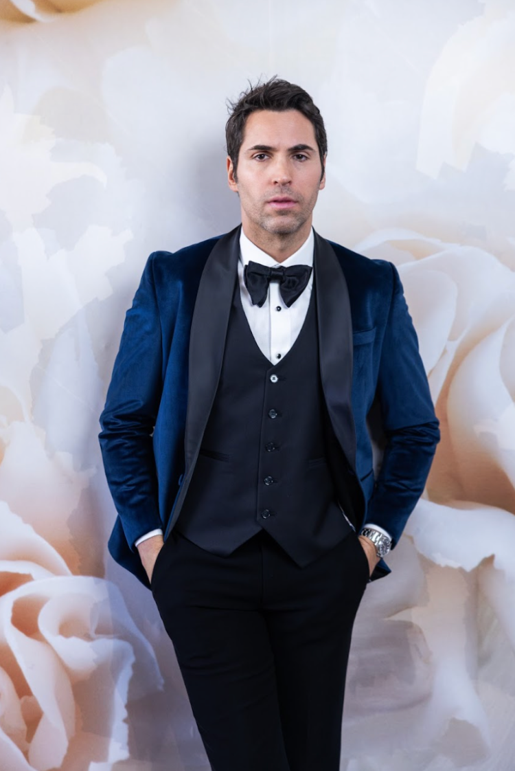 Navy Blue Velvet Tuxedo