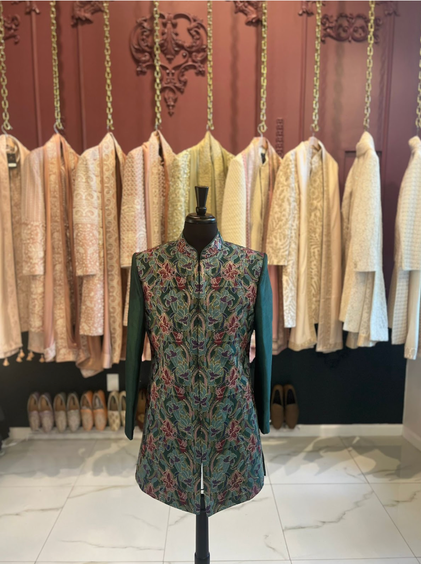 Green Maze Sherwani