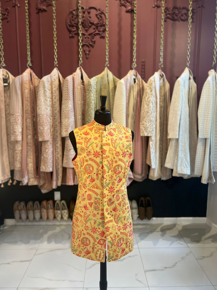 Yellow Floral Vest