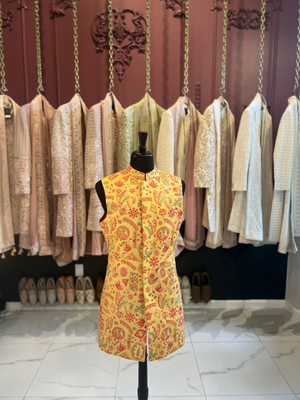 Yellow Floral Vest