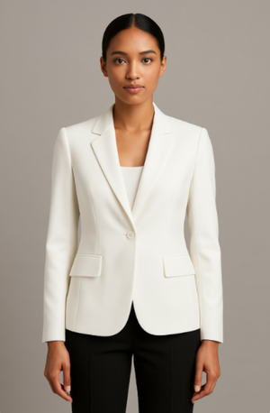 White Luxe Blazer Women Apex