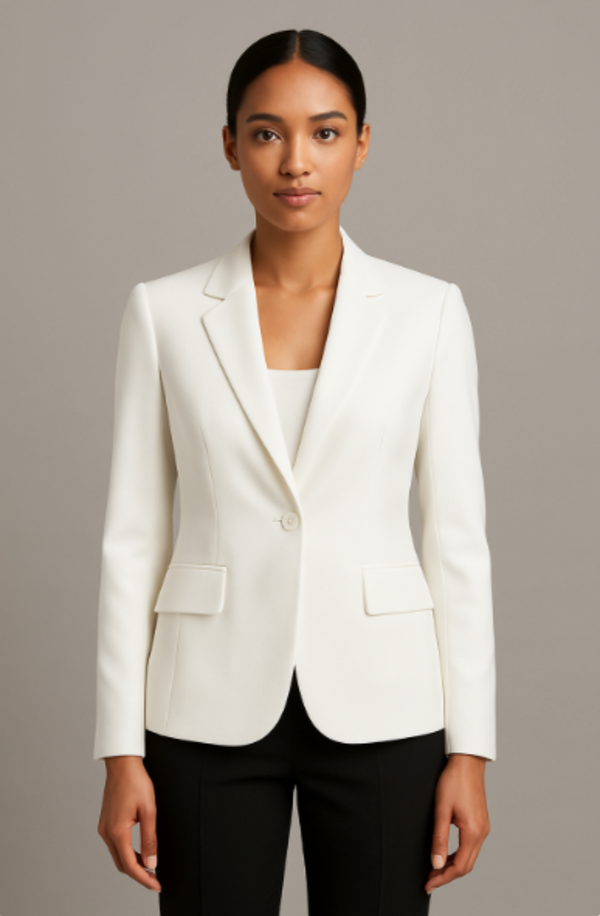 White Luxe Blazer Women Apex