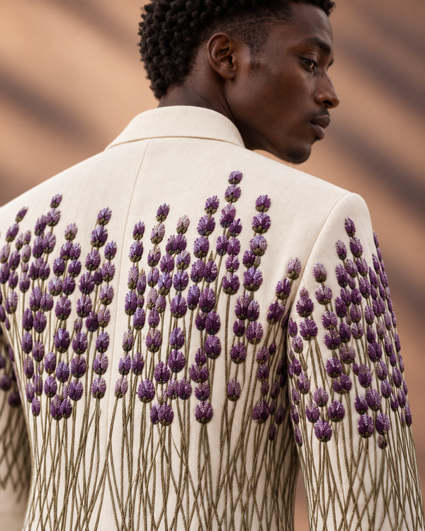 Violet Meadow Indowestern Set detail view