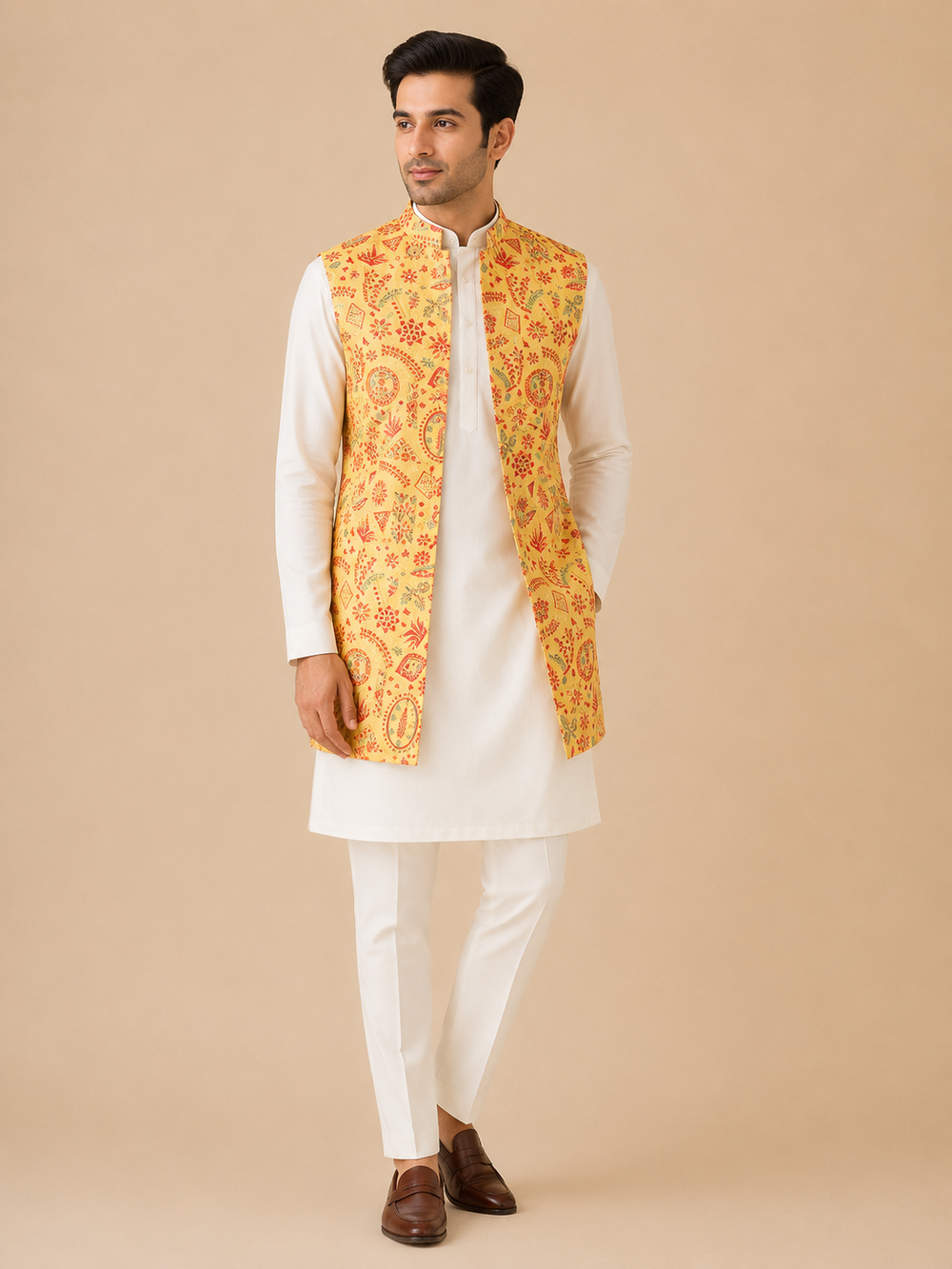 Yellow Floral Vest