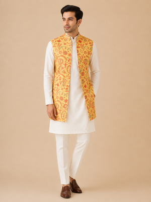 Yellow Floral Vest