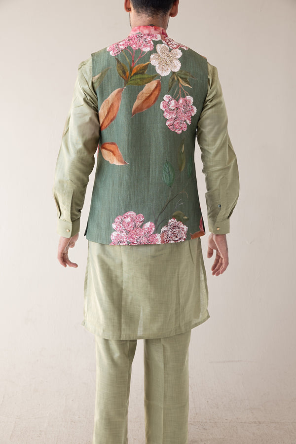 Olive Bloom Kurta