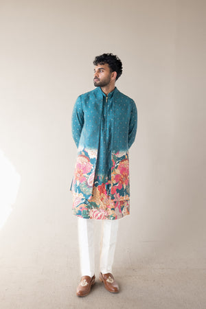Teal Mirage Kurta