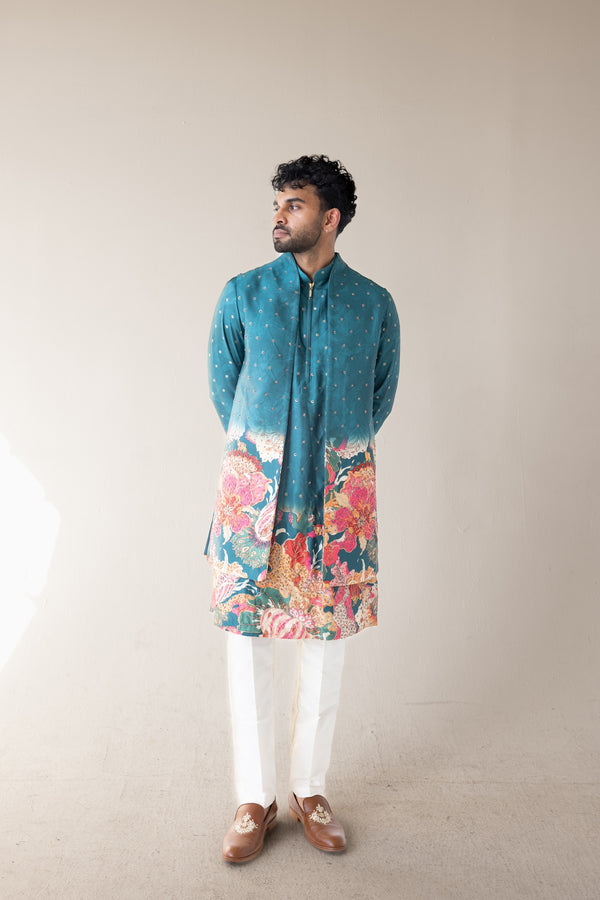 Teal Mirage Kurta