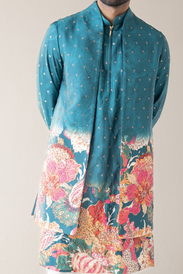Teal Mirage Kurta