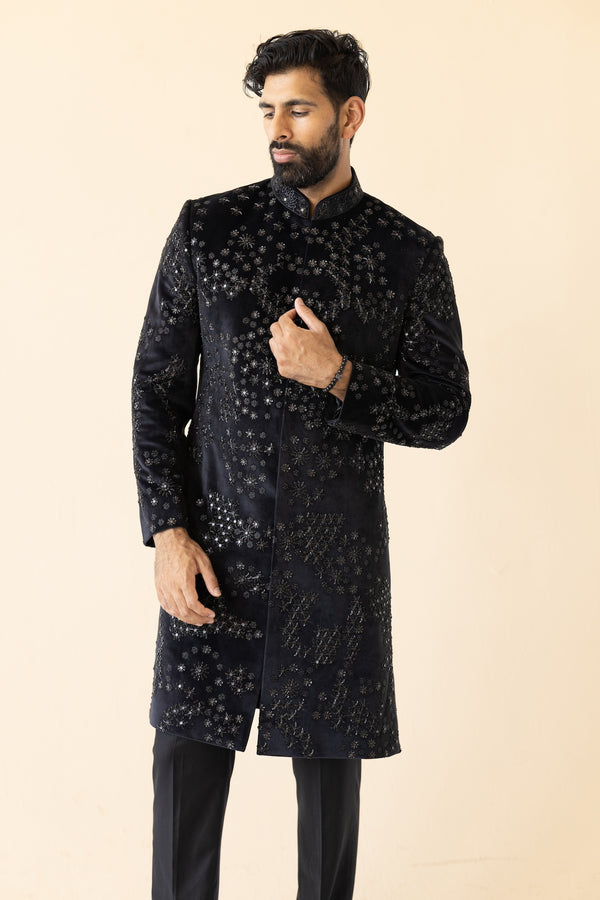 Midnight Velvet Sherwani