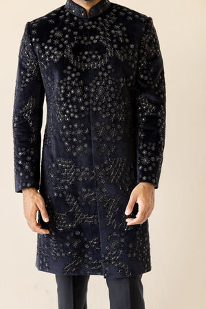 Midnight Velvet Sherwani