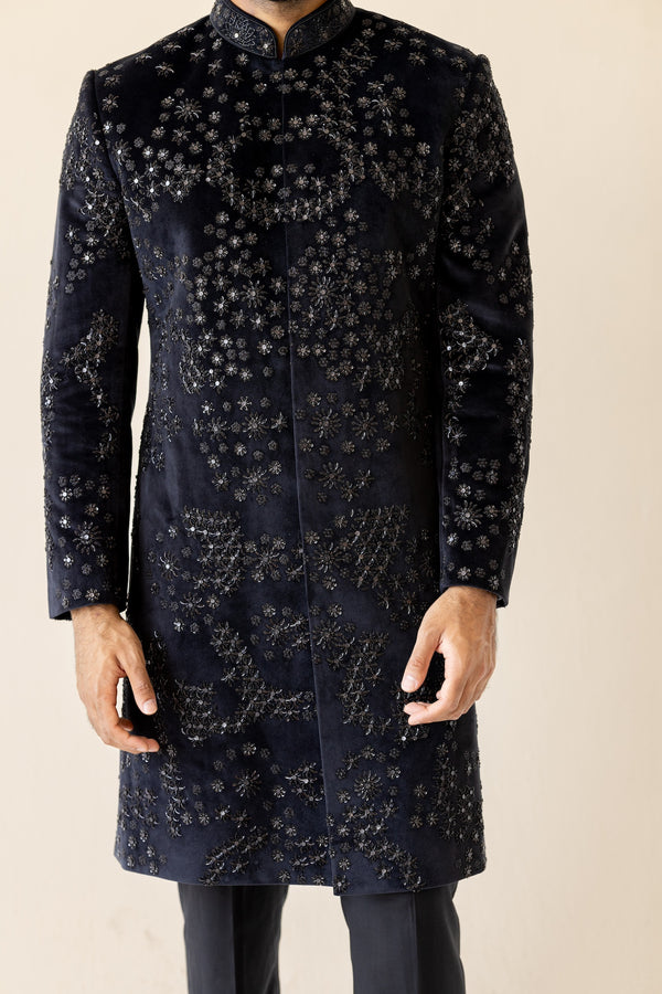 Midnight Velvet Sherwani
