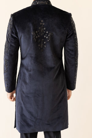 Midnight Velvet Sherwani