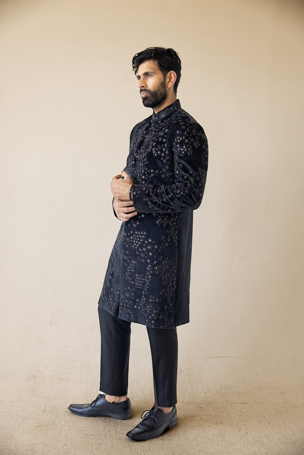 Midnight Velvet Sherwani