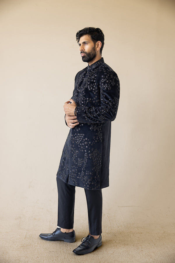 Midnight Velvet Sherwani