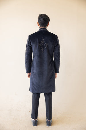 Midnight Velvet Sherwani