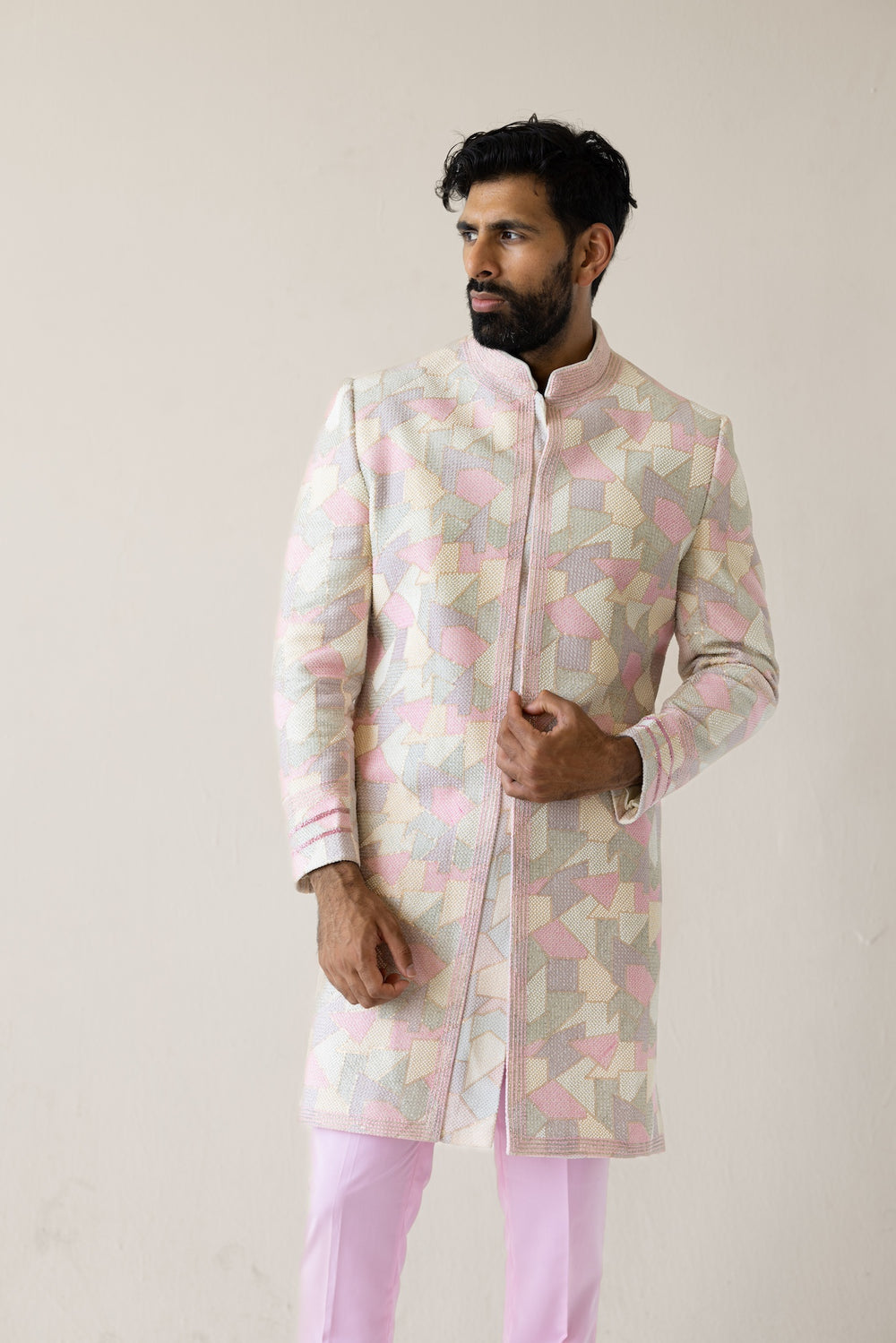 Dusty Prism Sherwani & Kurta
