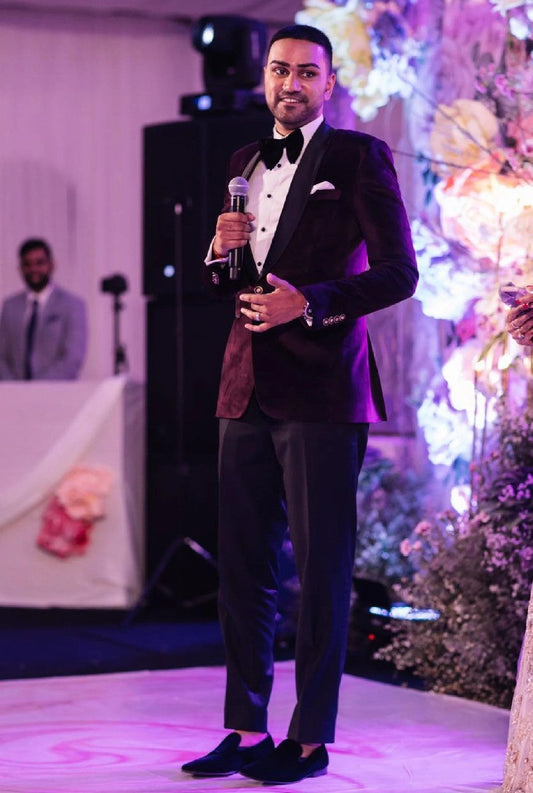 Burgundy Velvet Tuxedo