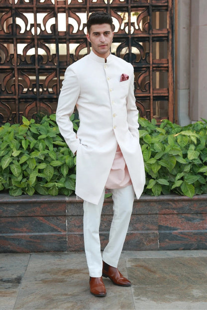 Timeless Light Peach Sherwani