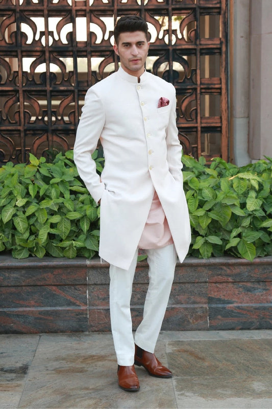 Timeless Light Peach Sherwani