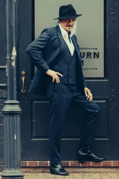 Navy Blue Tuxedo Suit